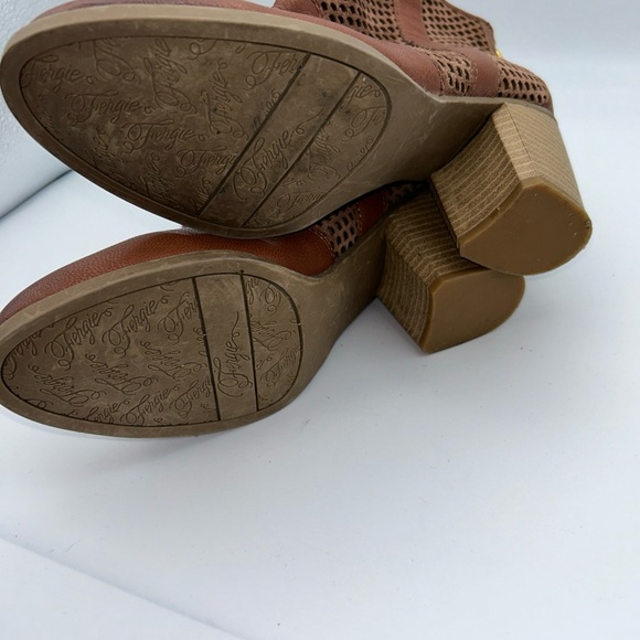 Fergie Womens Shoes  Towson Leather Cut-Out Ankle Boots Size 8.5 Brown - Picture 7 of 7